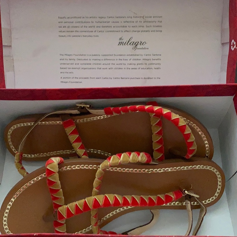 Carlos Santana Sandals, soft velvet straps